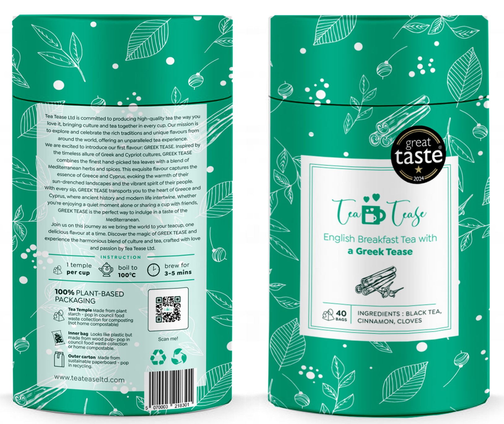 New Greek Tease 40 tea bag packaging